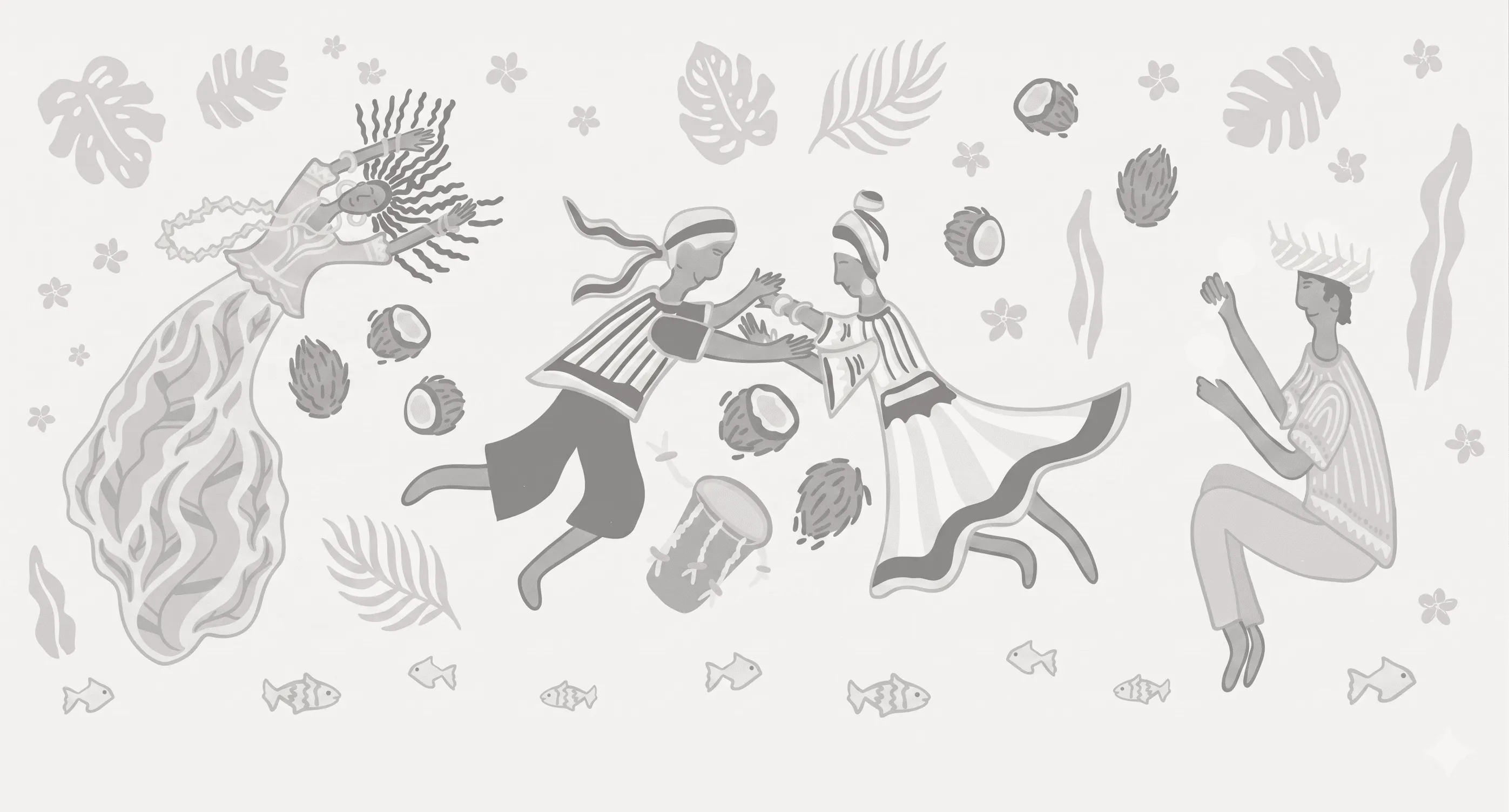 Fondo decorativo Garífuna